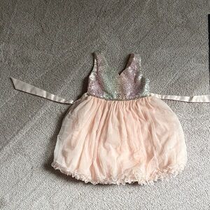 American Princess Pink and Silver Sequin Dress